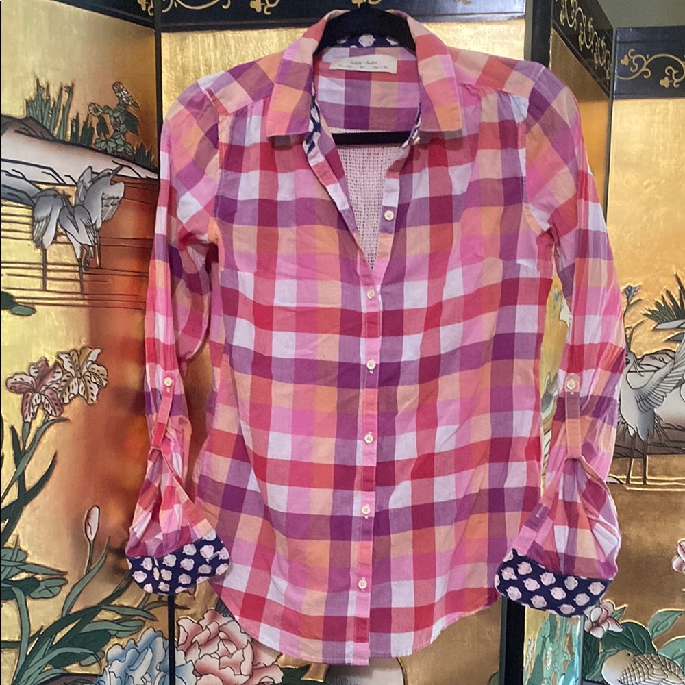 Isabella Sinclair Colorful Plaid Button-Up Shirt